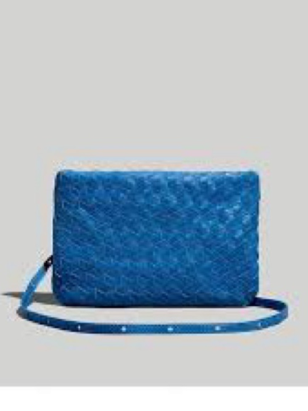 Madewell The Puff Woven Crossbody Bag in oasis blue Sz One size